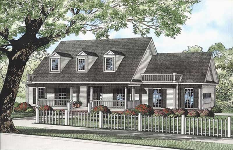 Country home (ThePlanCollection: Plan #153-1411)