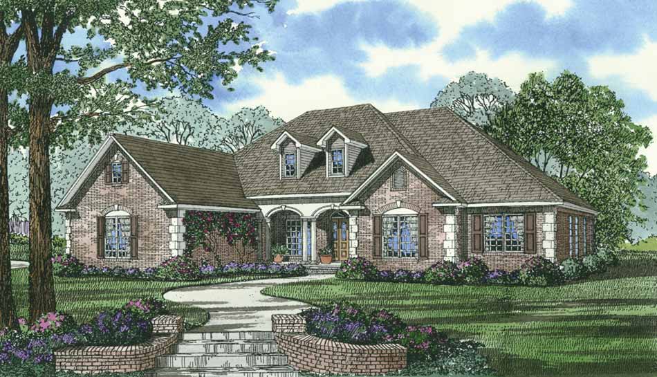 Front View of this 4-Bedroom, 2405 Sq Ft Plan - 153-1417