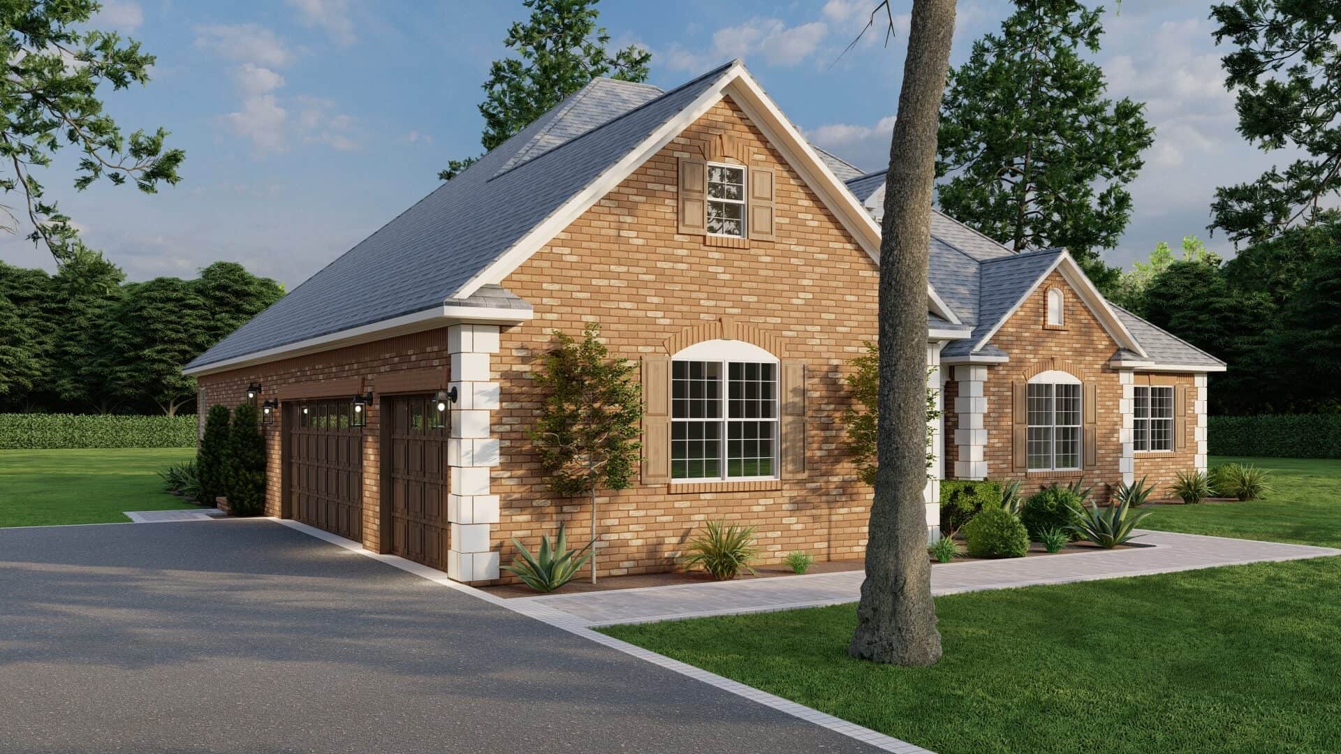 Left Side View of this 4-Bedroom,2405 Sq Ft Plan -153-1417