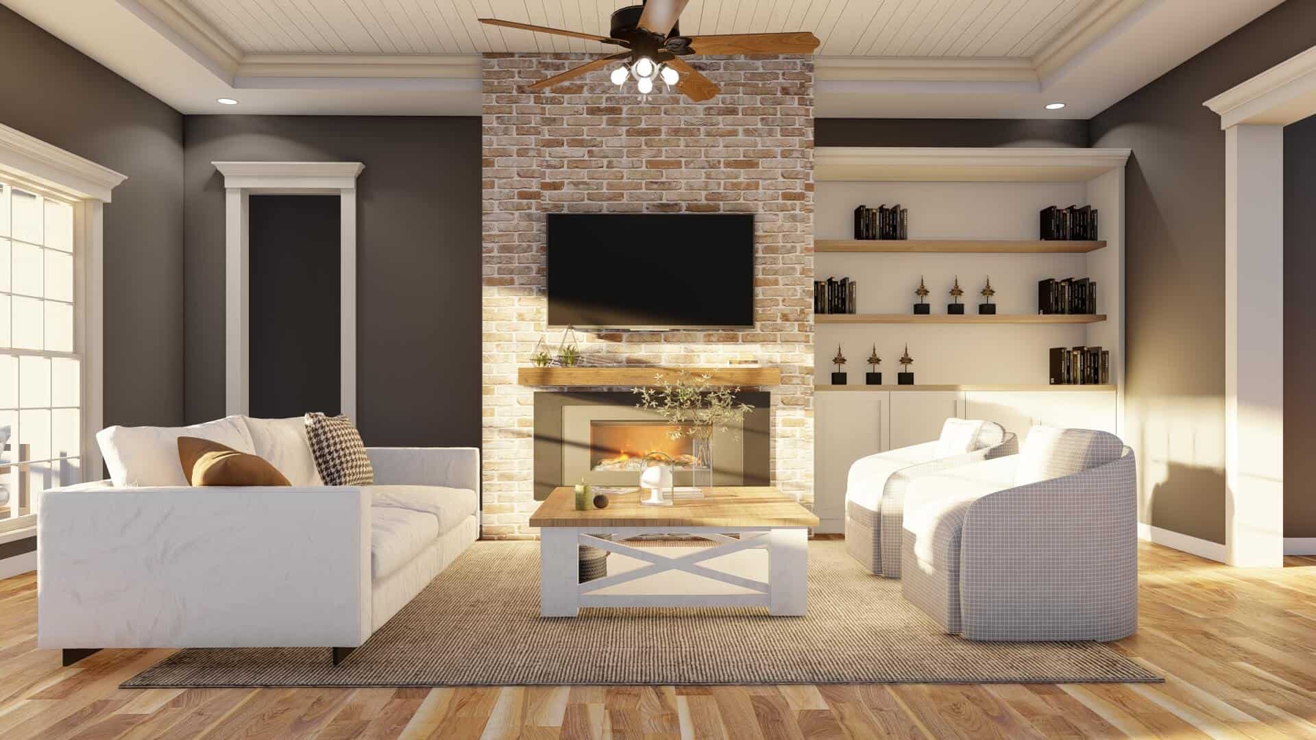 Great Room: Fireplace of this 4-Bedroom,2920 Sq Ft Plan -153-1442