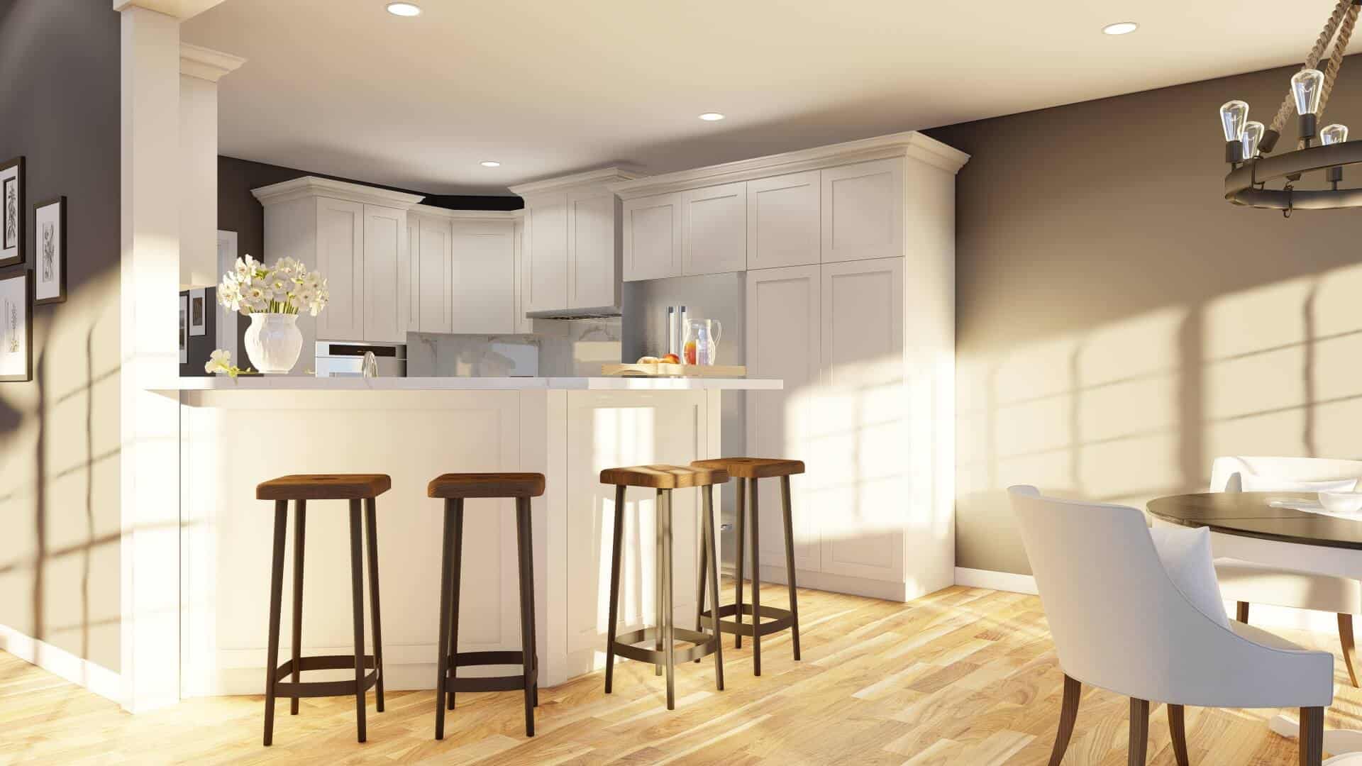 Kitchen: Breakfast Bar of this 4-Bedroom,2920 Sq Ft Plan -153-1442