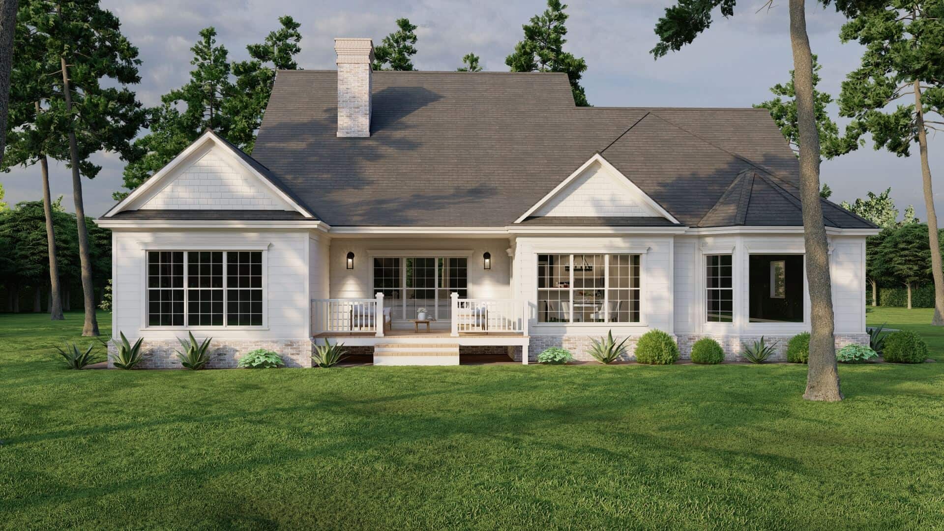 Rear View of this 4-Bedroom,2920 Sq Ft Plan -153-1442