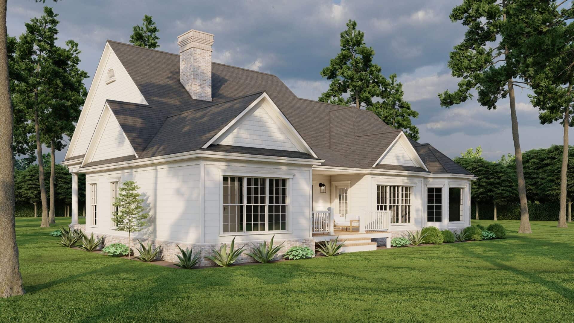 Rear View of this 4-Bedroom,2920 Sq Ft Plan -153-1442