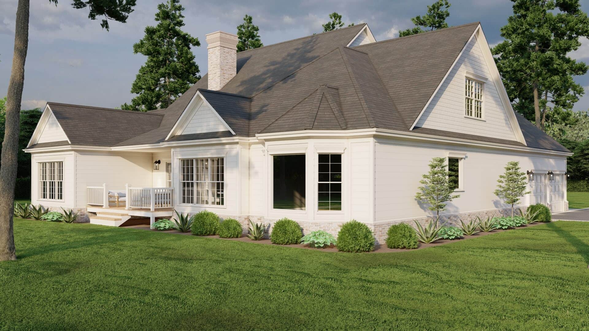 Rear View of this 4-Bedroom,2920 Sq Ft Plan -153-1442