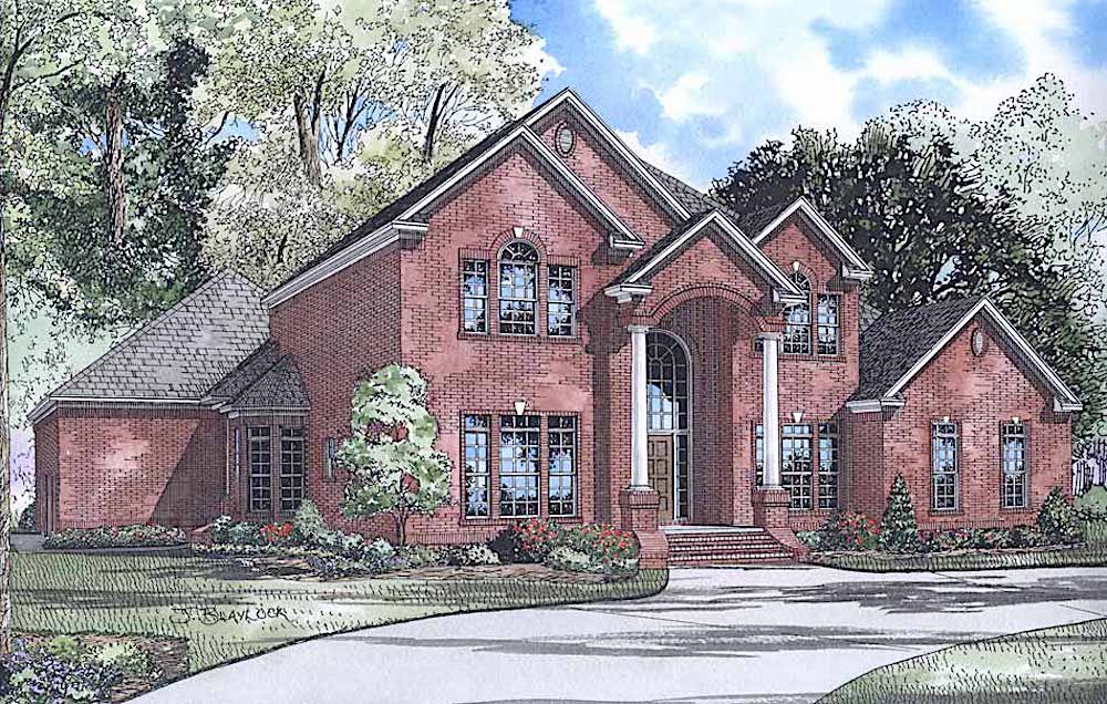 Traditional style house (ThePlanCollection: Plan #153-1444)