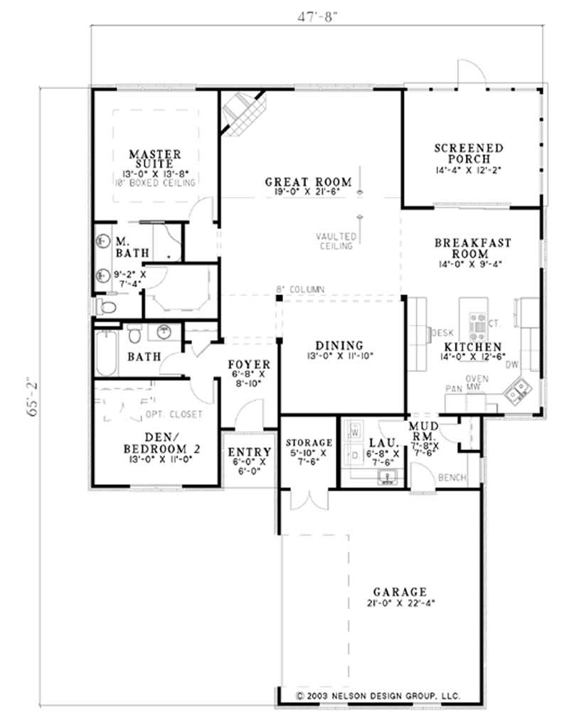 Floor Plan First Story of Contemporary Plan #153-1463
