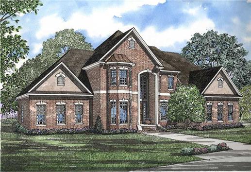 Front View of this 5-Bedroom, 4461 Sq Ft Plan - 153-1488