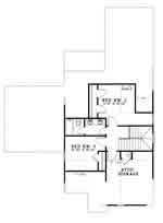 Floor Plan Second Story of Southern Plan #153-1497