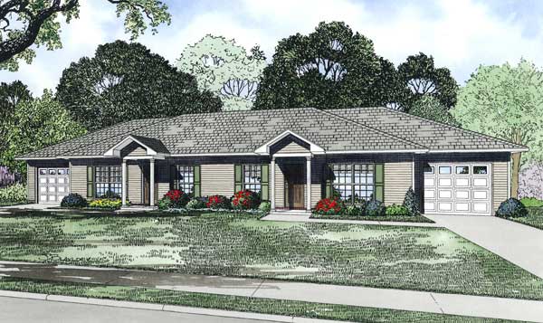 Front View of this 2-Bedroom, 1704 Sq Ft Plan - 153-1498
