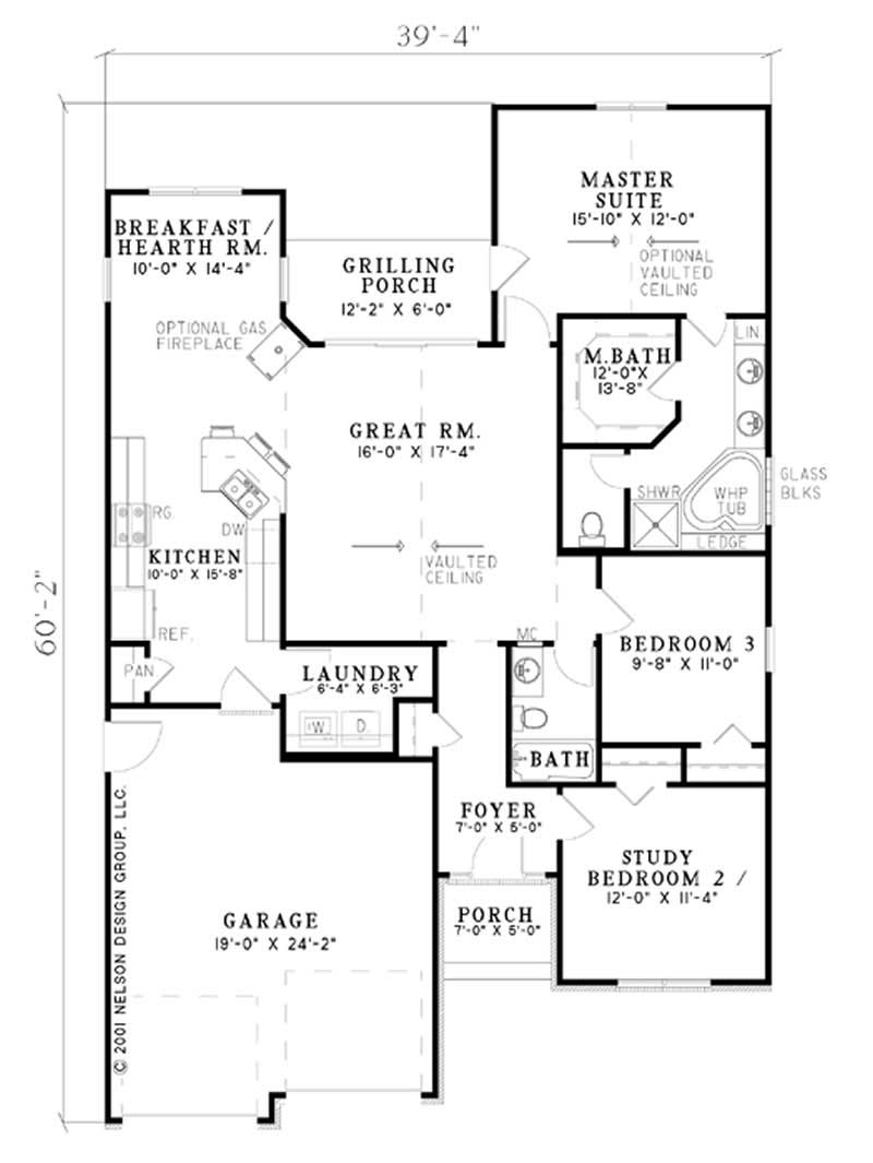 Floor Plan First Story of Country Plan #153-1515