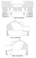 Home Plan Rear Elevation of this 6-Bedroom,1251 Sq Ft Plan -153-1540