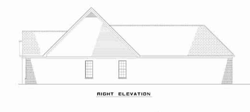 Home Plan Right Elevation of this 6-Bedroom,3026 Sq Ft Plan -153-1544