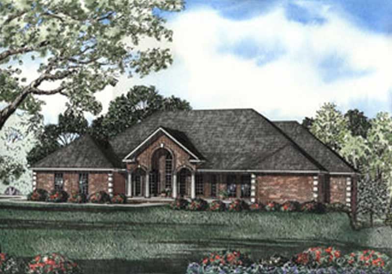 Home Plan Rear Elevation of this 4-Bedroom,3062 Sq Ft Plan -153-1551