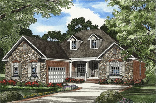 Main image for French country house plan. (153-1561)