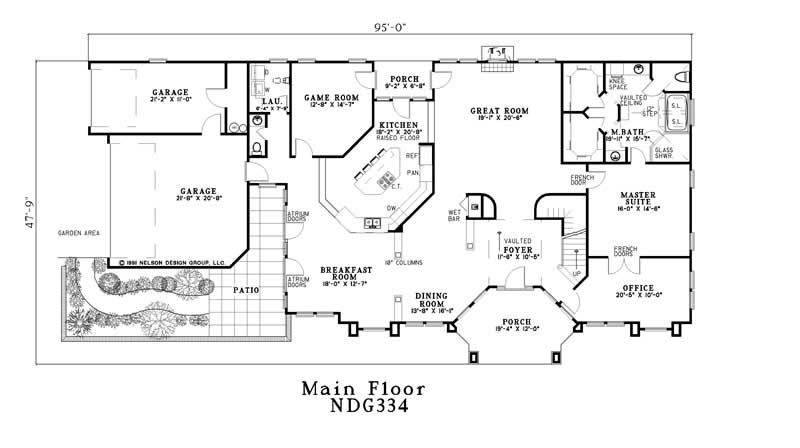 Floor Plan First Story of Contemporary Plan #153-1567