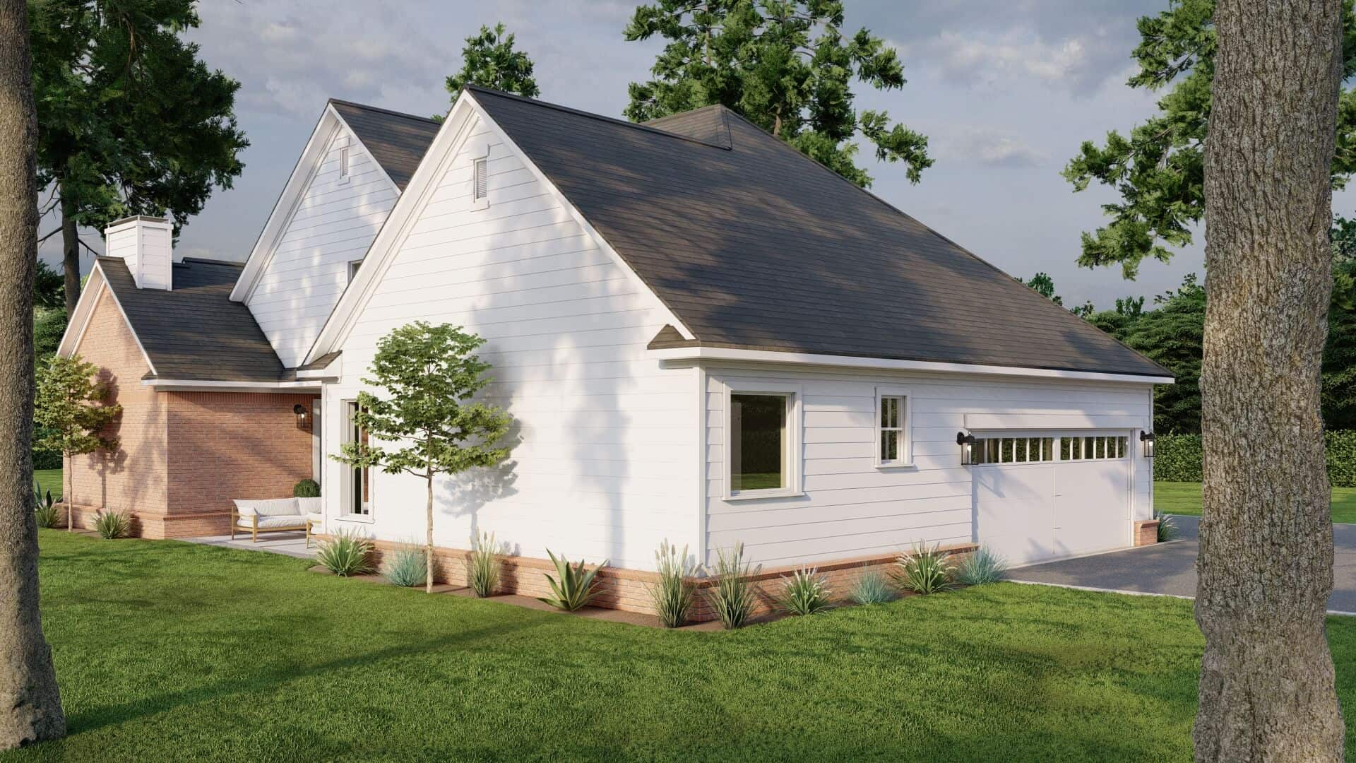 Rear View of this 3-Bedroom,2146 Sq Ft Plan -153-1572