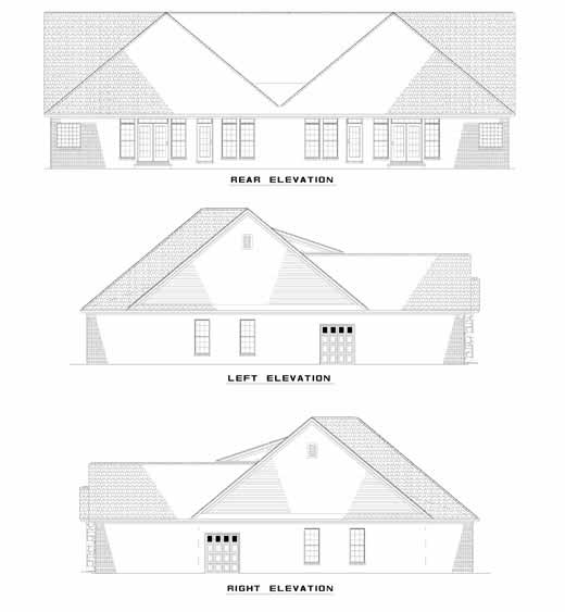 Home Plan Front Elevation of this 6-Bedroom,1581 Sq Ft Plan -153-1578