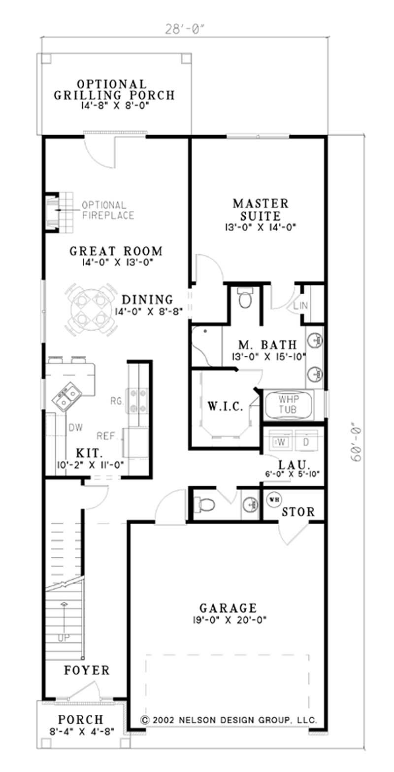 Floor Plan First Story of Country Plan #153-1593