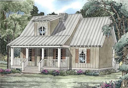 Front view of this 3-Bedroom, 1397 Sq Ft Plan - 153-1601