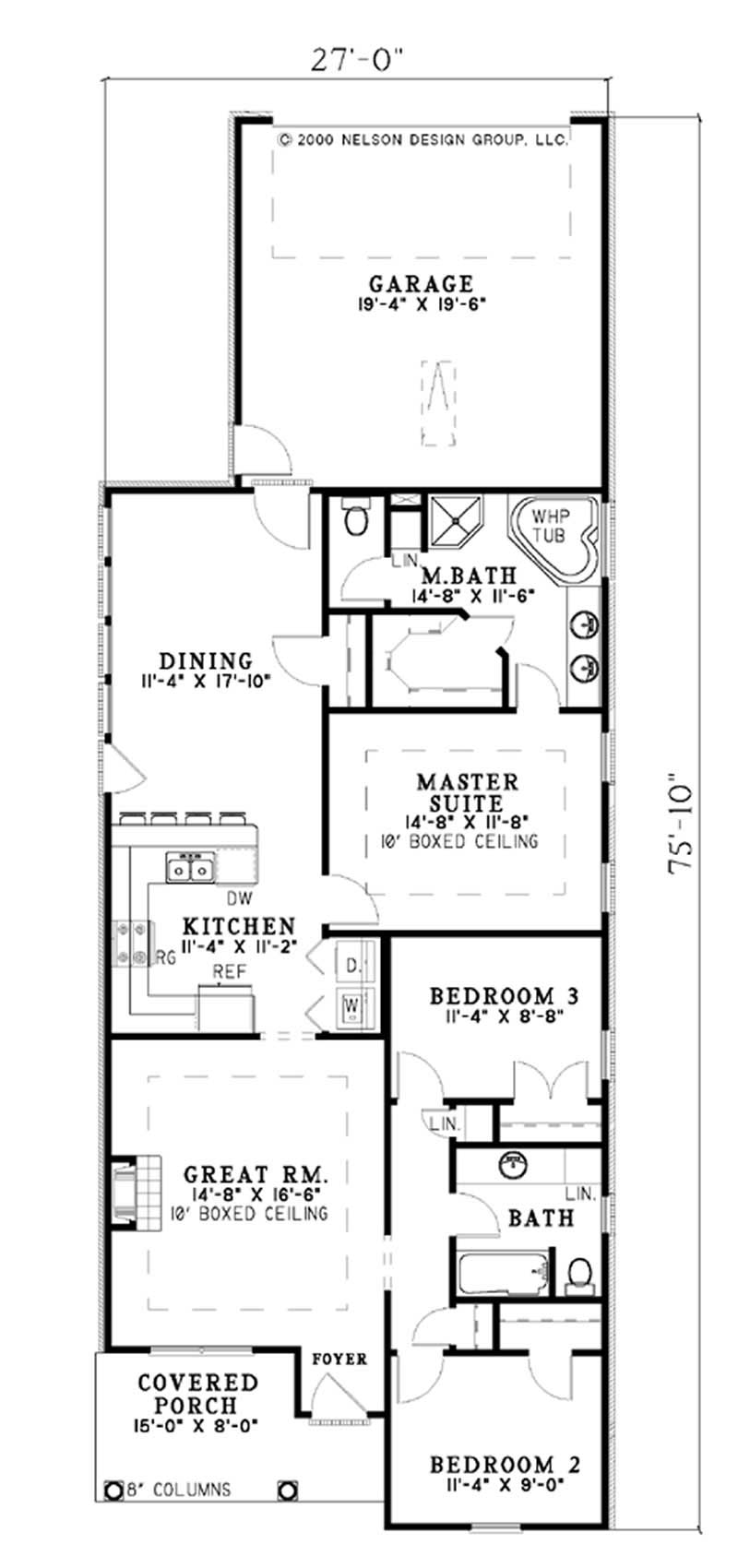 Floor Plan First Story of Contemporary Plan #153-1603