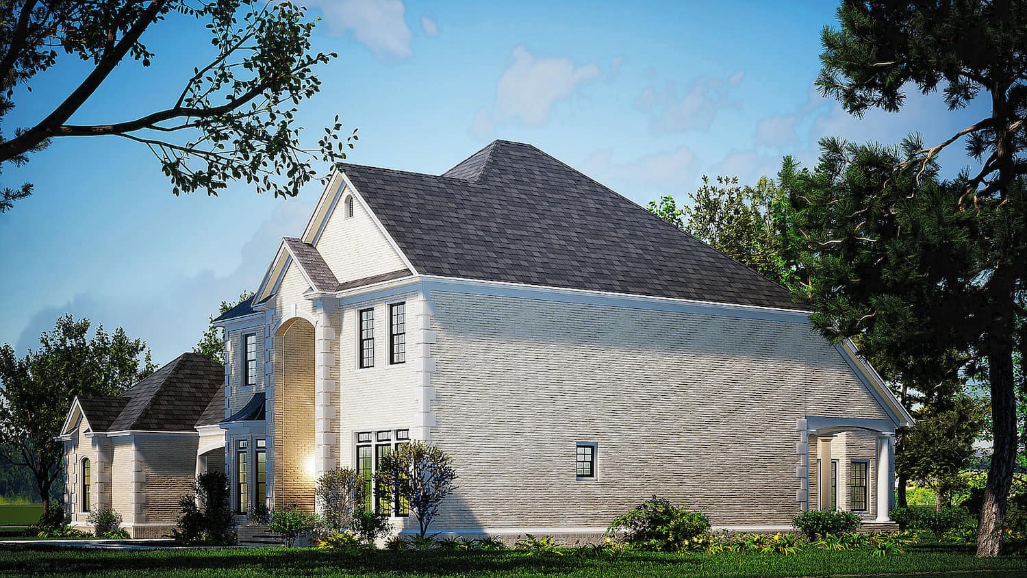 Right Side View of this 4-Bedroom, 5009 Sq Ft Plan - 153-1612