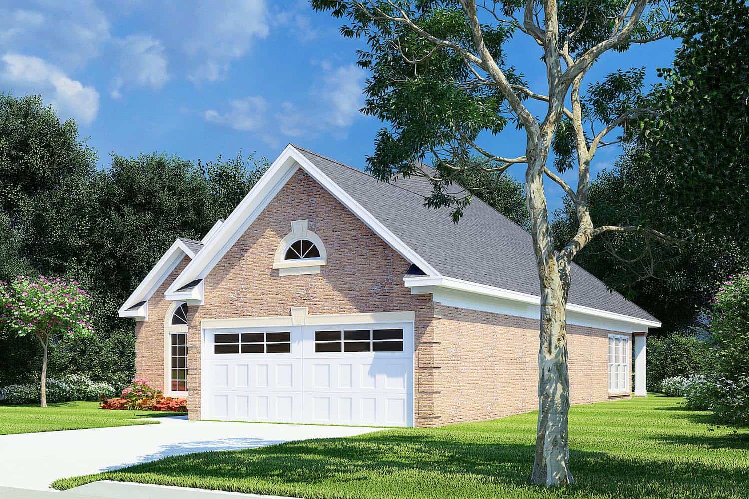 Right Side View of this 3-Bedroom, 1608 Sq Ft Plan - 153-1614