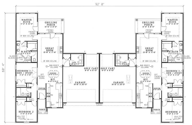 Floor Plan First Story of Multi-Unit Plan #153-1622