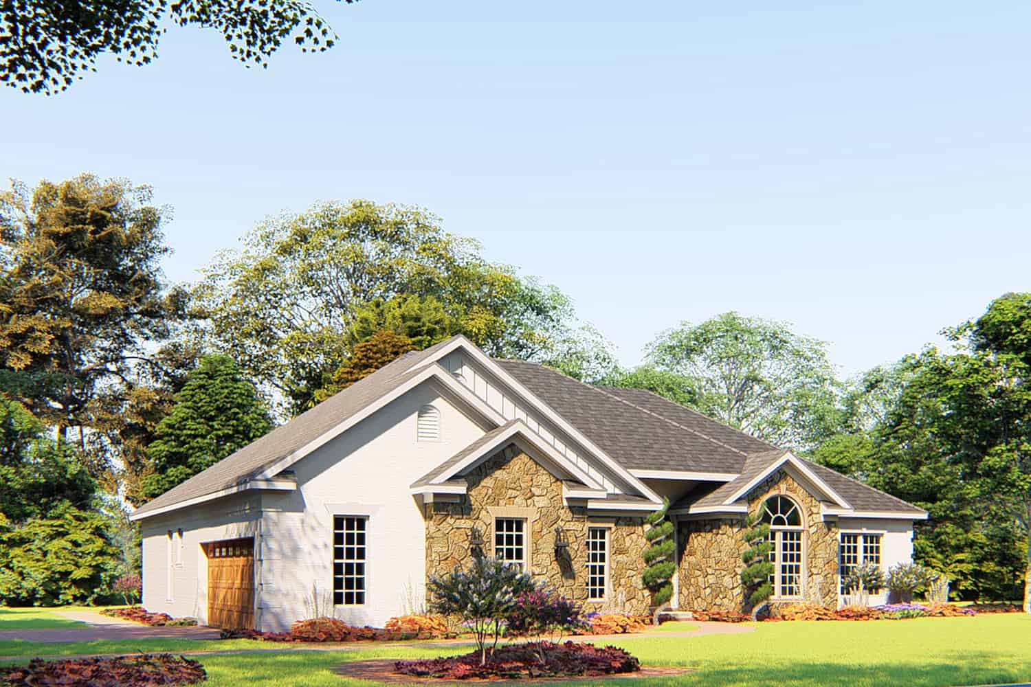 Left Side View of this 4-Bedroom, 1989 Sq Ft Plan - 153-1645
