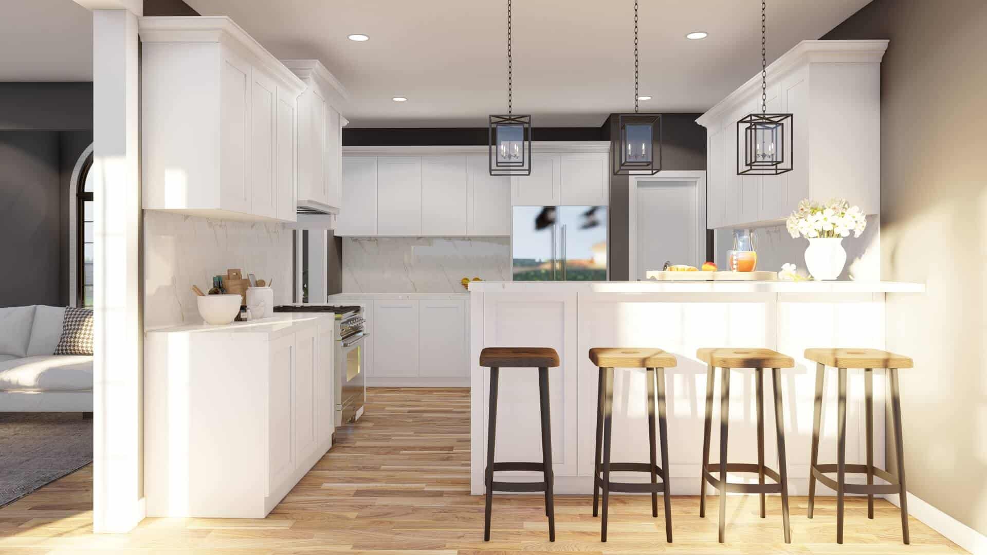 Kitchen: Breakfast Bar of this 4-Bedroom,1989 Sq Ft Plan -153-1645