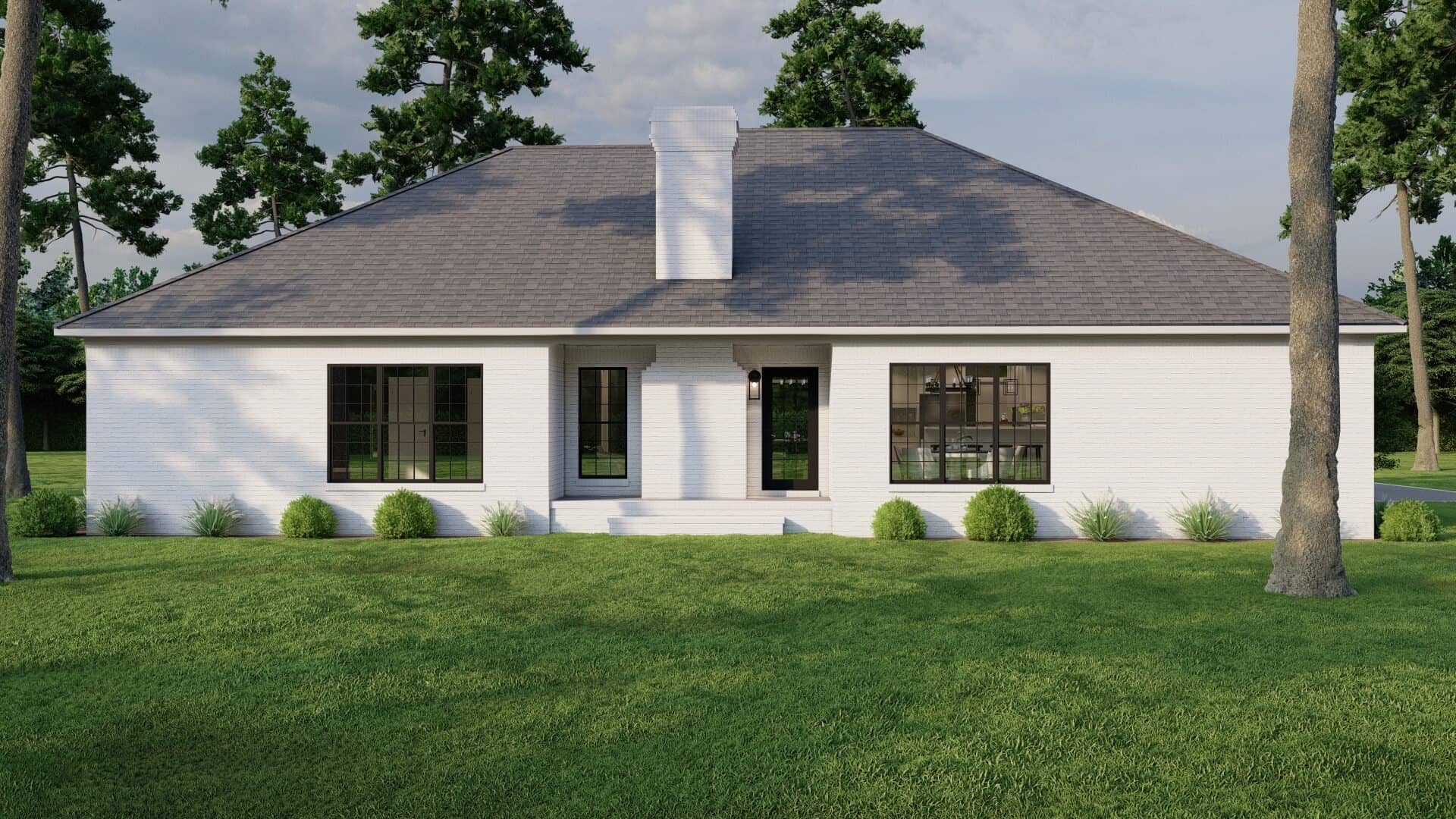 Rear View of this 4-Bedroom,1989 Sq Ft Plan -153-1645