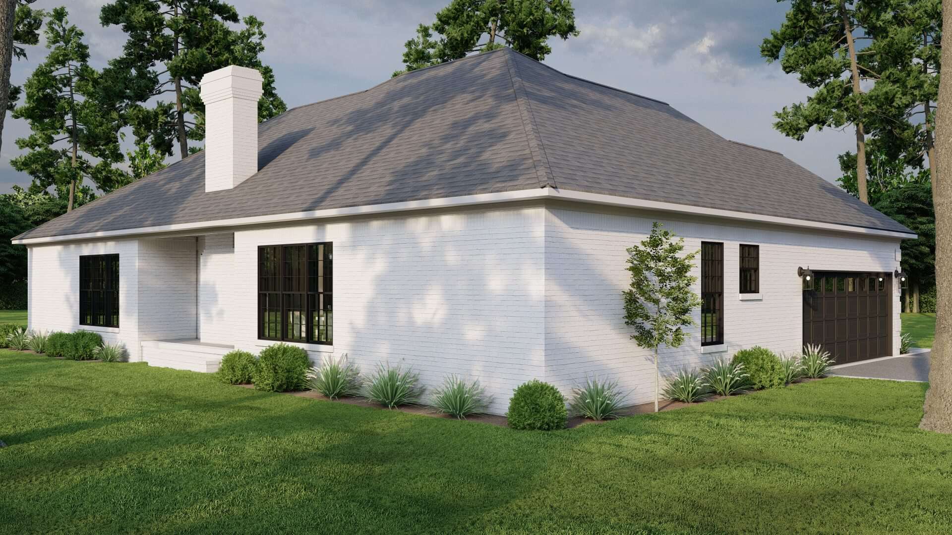 Rear View of this 4-Bedroom,1989 Sq Ft Plan -153-1645