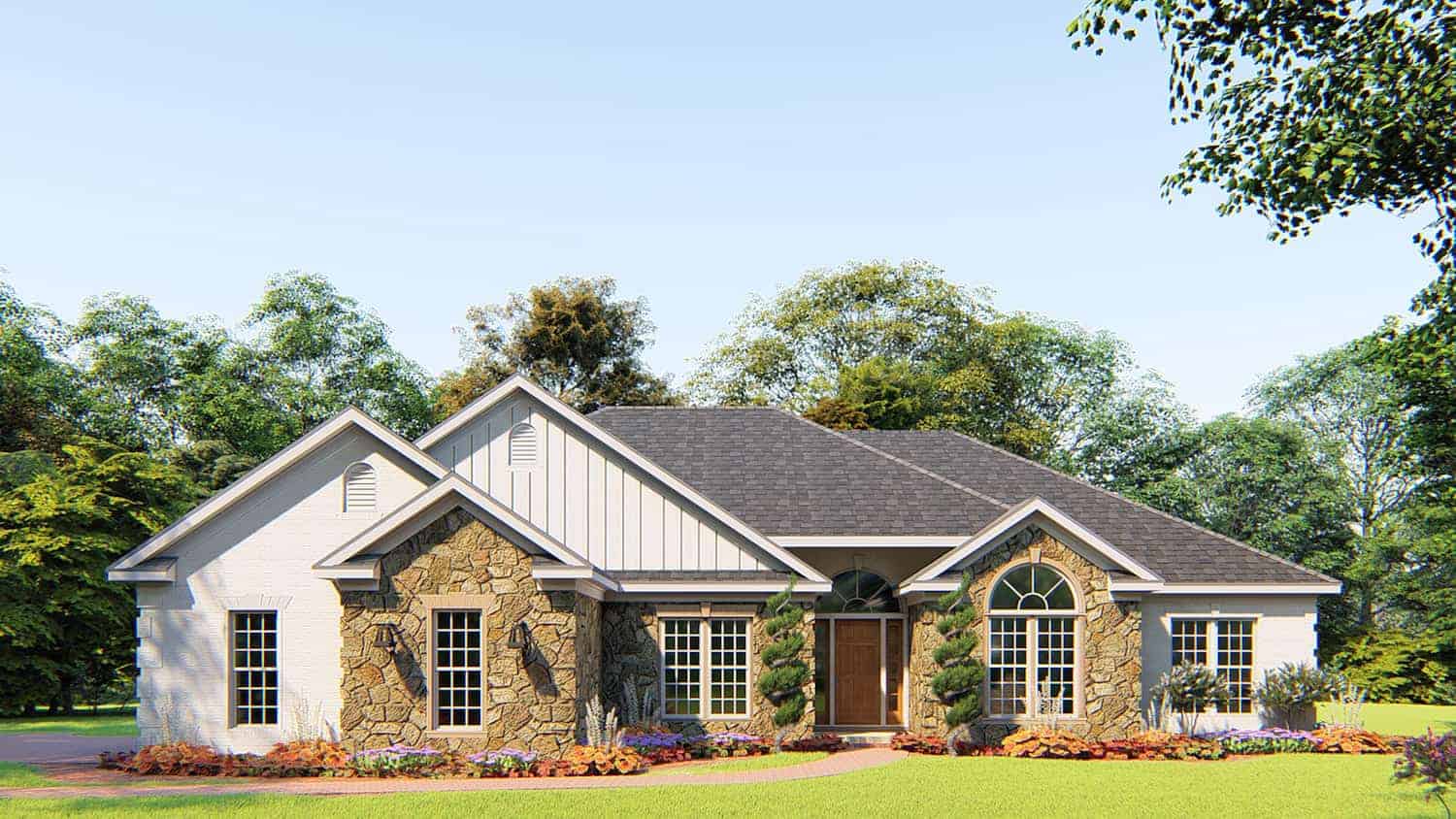 Front View of this 4-Bedroom,1989 Sq Ft Plan -153-1645