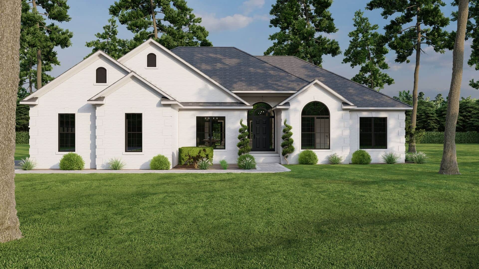 Ranch home (ThePlanCollection: Plan #153-1645)
