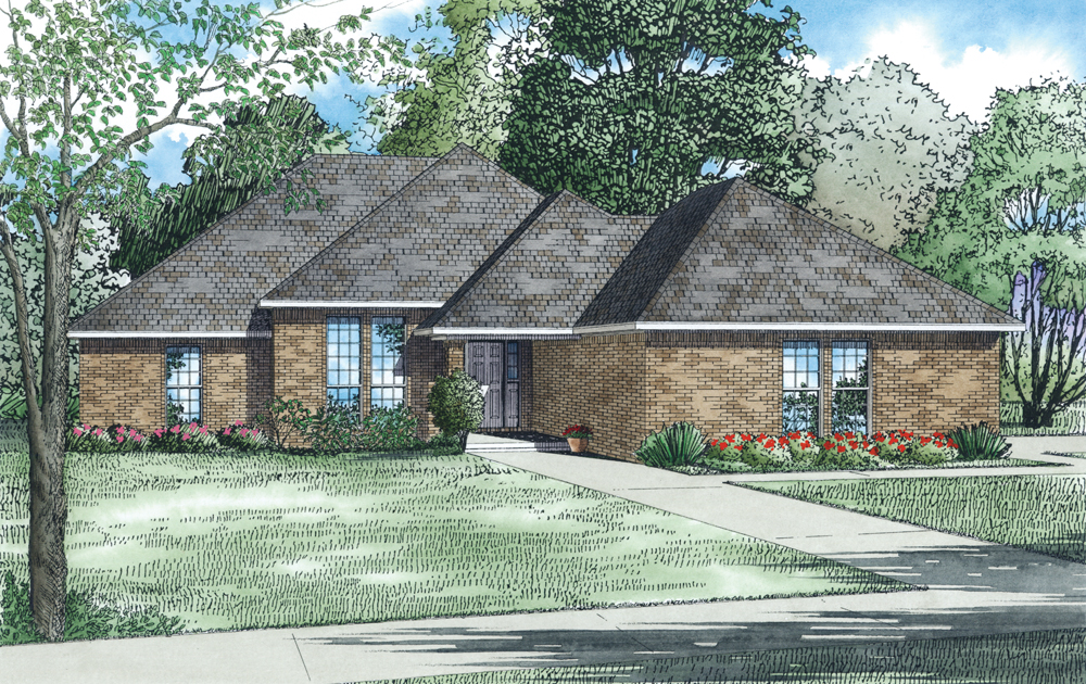 Front View of this 3-Bedroom, 1797 Sq Ft Plan - 153-1686