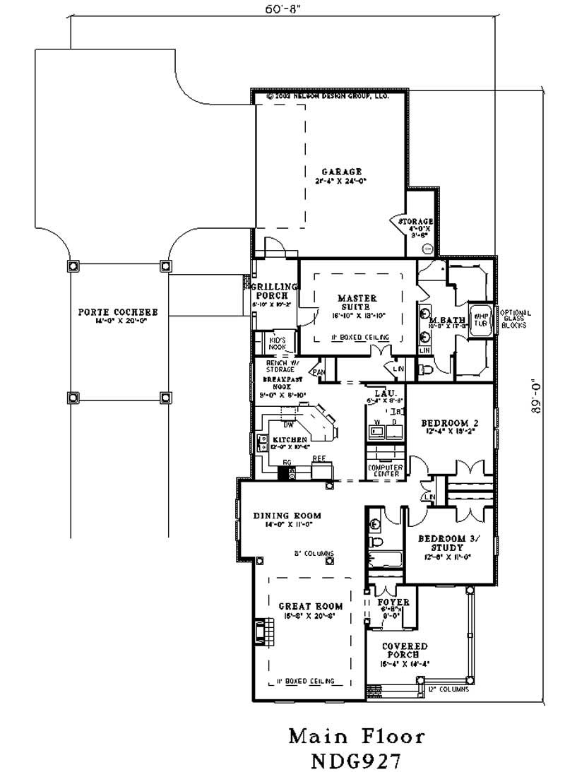 Floor Plan First Story of Contemporary Plan #153-1690