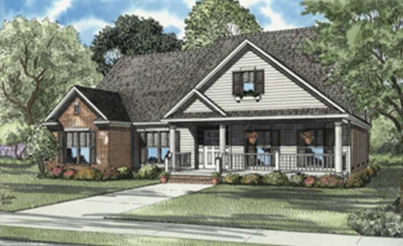 Country home (ThePlanCollection: Plan #153-1694)