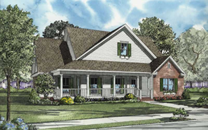 Country home (ThePlanCollection: Plan #153-1698)
