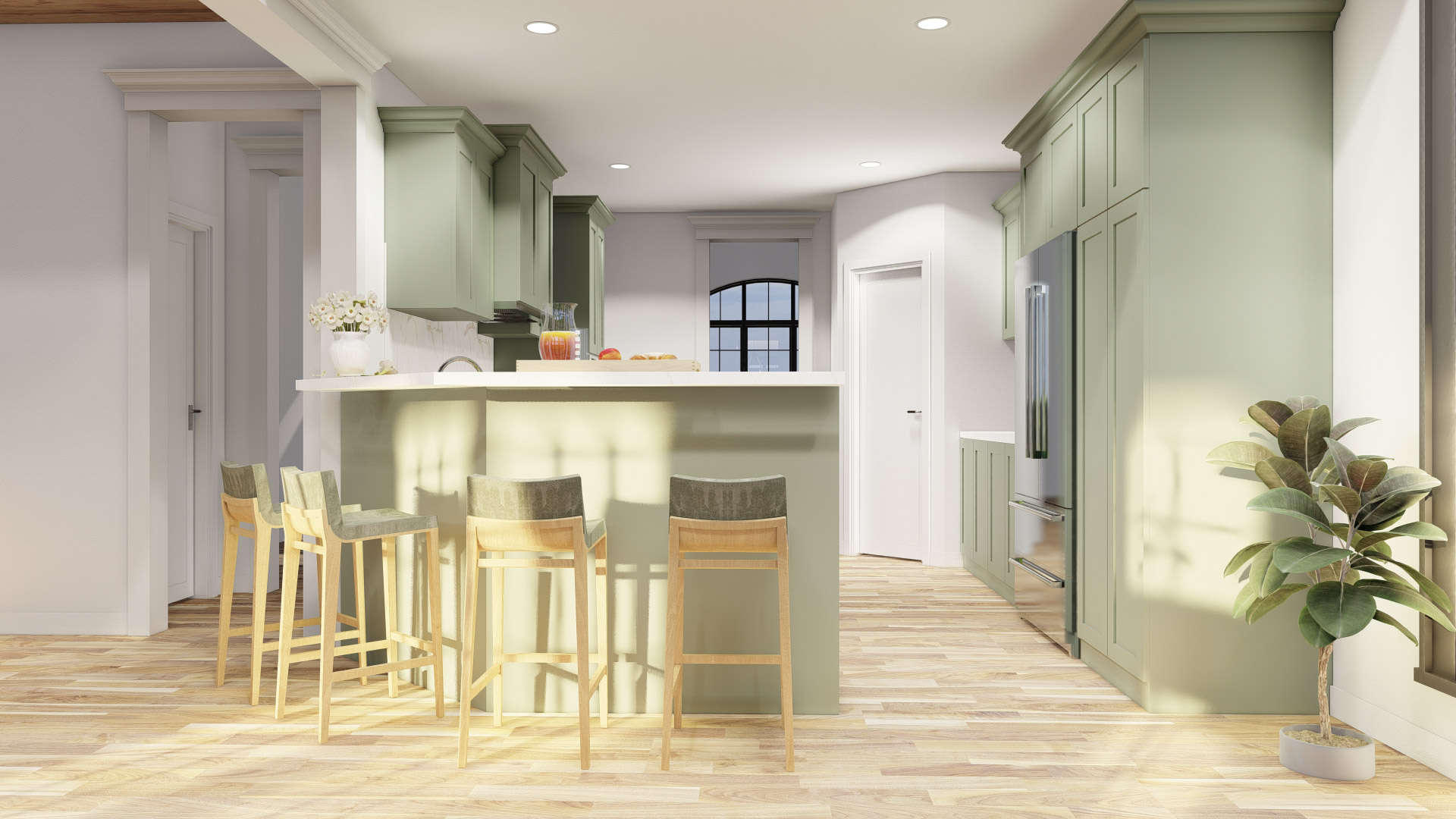 Kitchen: Breakfast Bar of this 3-Bedroom,2363 Sq Ft Plan -153-1706