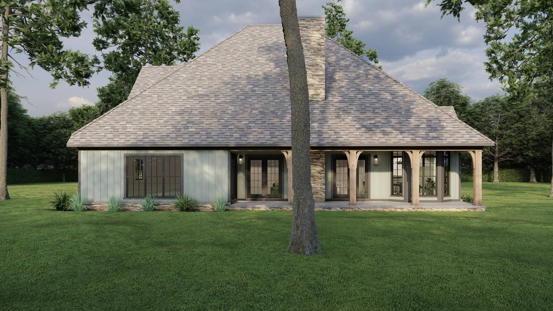 Rear View of this 3-Bedroom,2363 Sq Ft Plan -153-1706