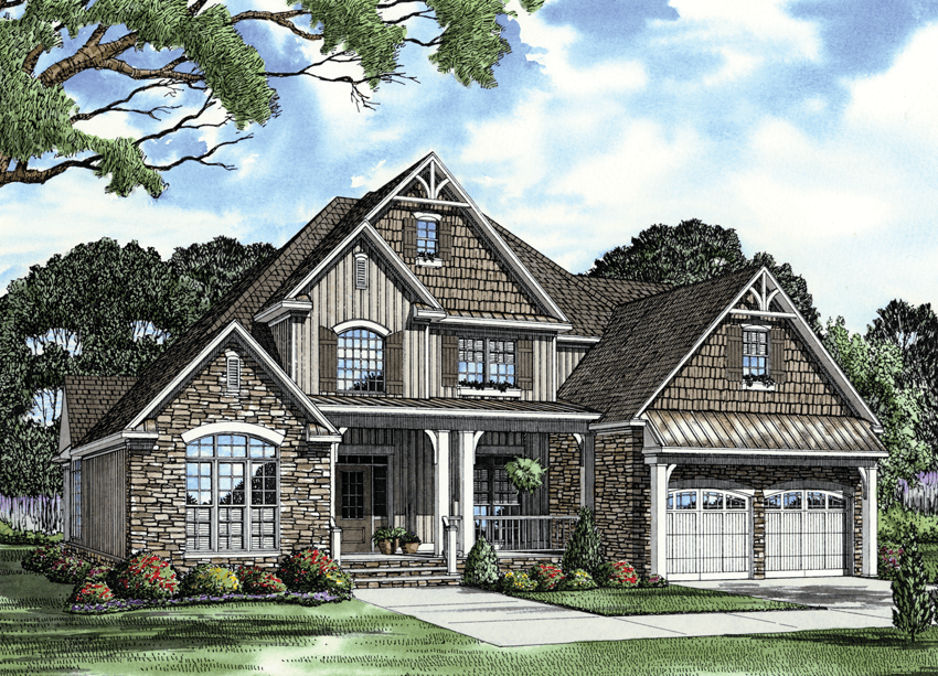 Front view of this 4-Bedroom, 2363 Sq Ft Plan - 153-1706