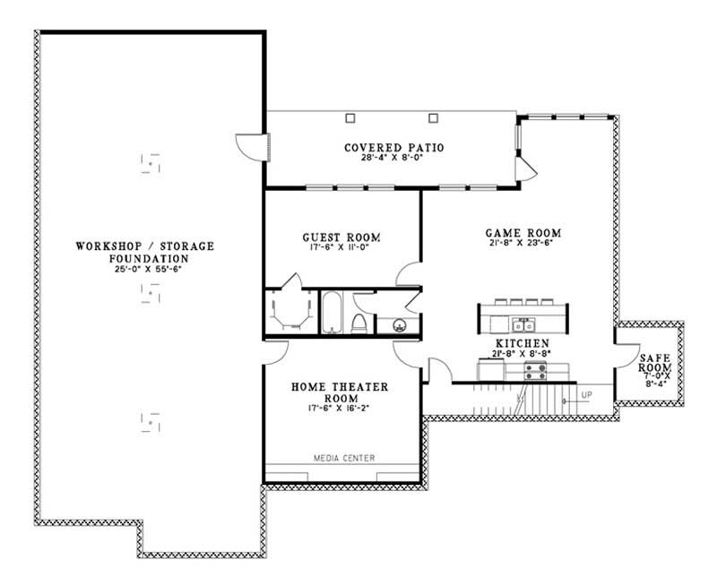 Floor Plan Second Story of Country Plan #153-1712