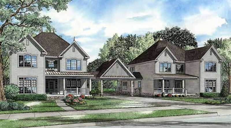 Front elevation of Country home (ThePlanCollection: House Plan #153-1713)