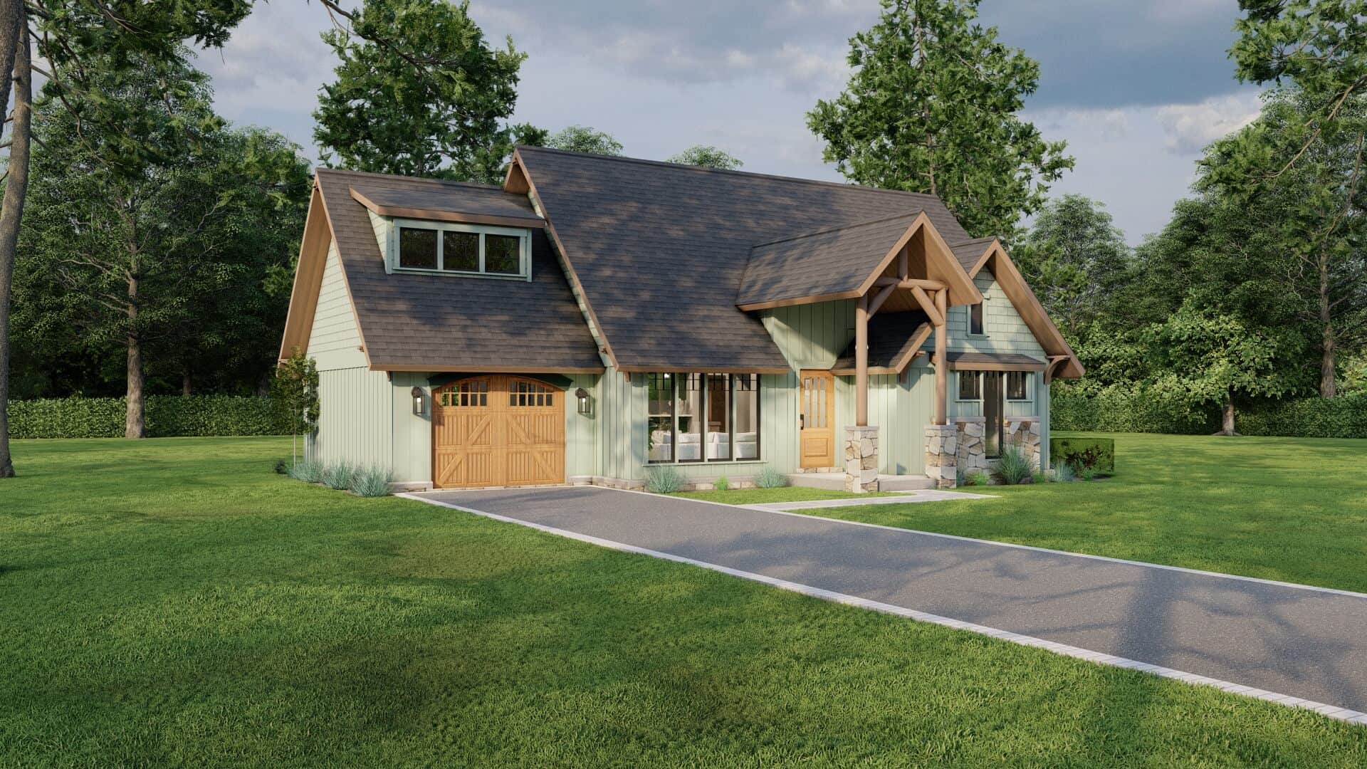 Left Side View of this 3-Bedroom,1212 Sq Ft Plan -153-1718