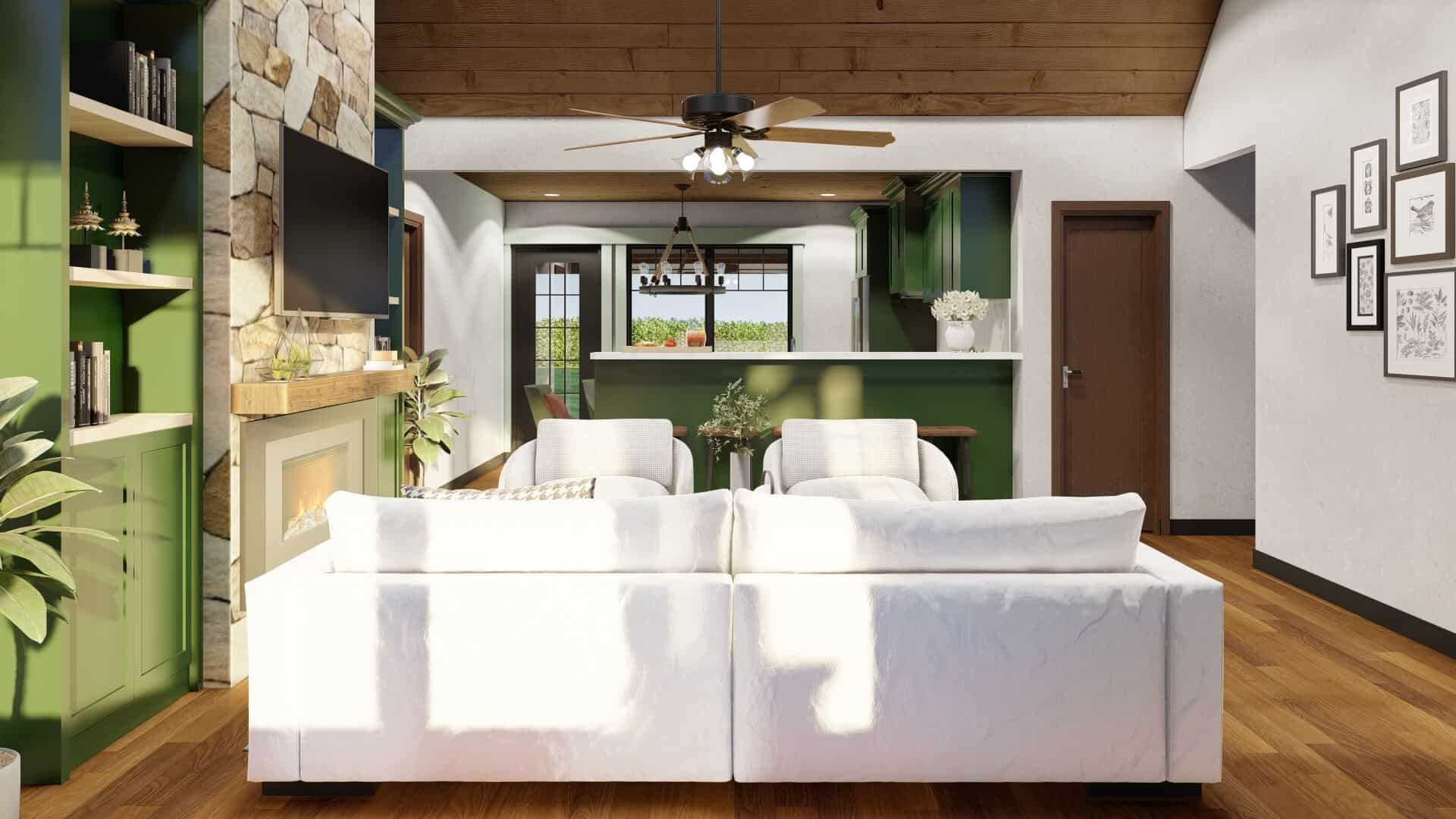 Great Room of this 3-Bedroom,1212 Sq Ft Plan -153-1718