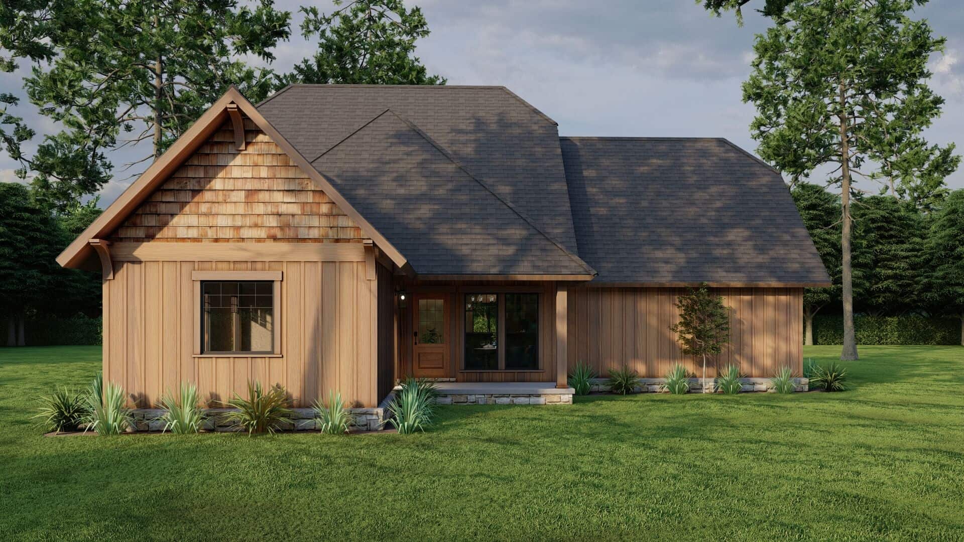 Rear View of this 3-Bedroom,1952 Sq Ft Plan -153-1720