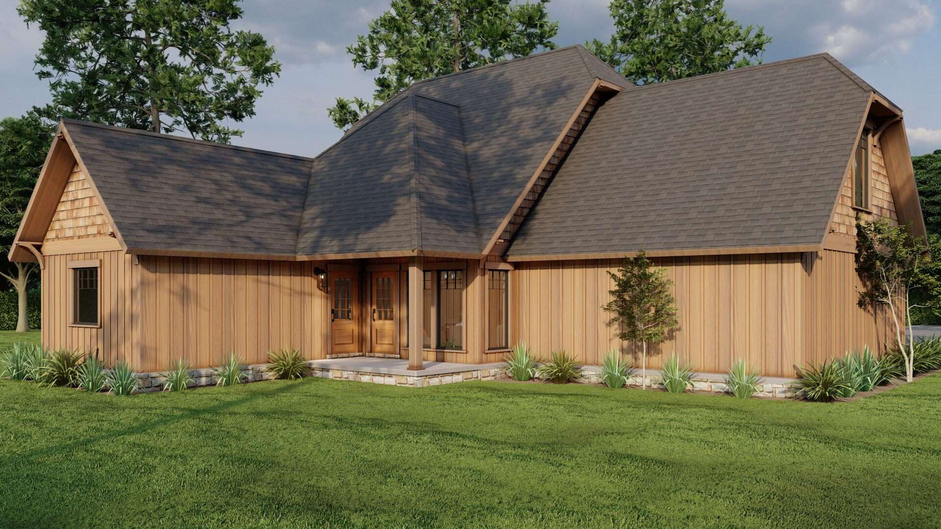 Rear View of this 3-Bedroom,1952 Sq Ft Plan -153-1720
