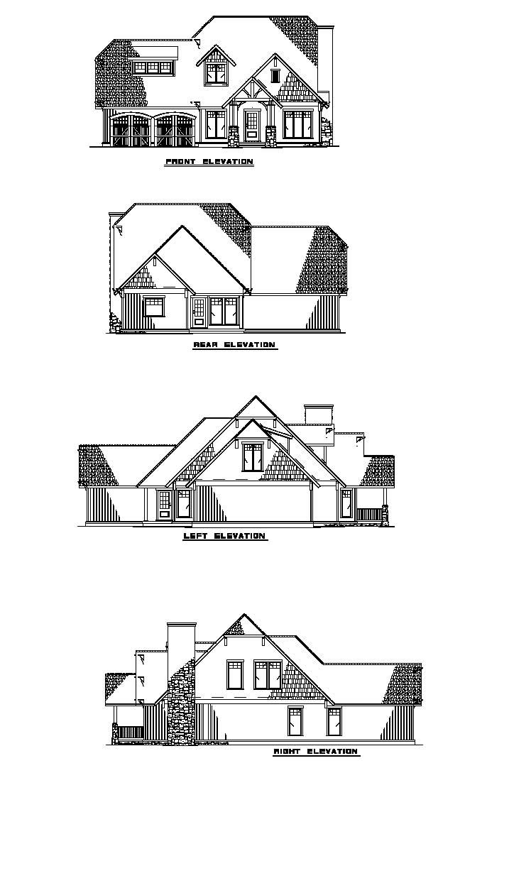 Home Plan Left Elevation of this 3-Bedroom,1952 Sq Ft Plan -153-1720