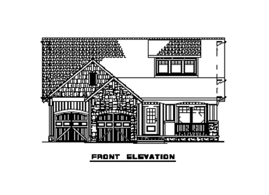 Home Plan Front Elevation of this 3-Bedroom,1654 Sq Ft Plan -153-1723