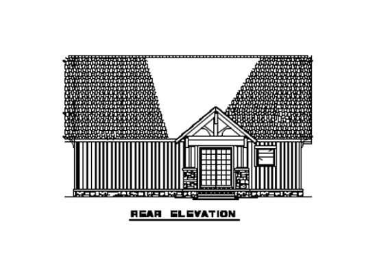 Home Plan Rear Elevation of this 3-Bedroom,1654 Sq Ft Plan -153-1723