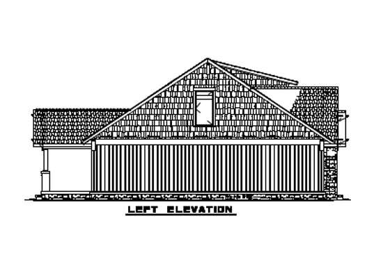 Home Plan Left Elevation of this 3-Bedroom,1654 Sq Ft Plan -153-1723